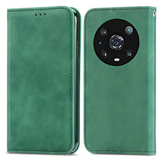 Coque Portefeuille Livre Cuir Etui Clapet S04D pour Huawei Honor Magic4 Pro 5G Vert