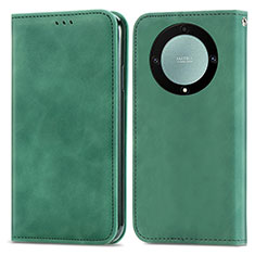 Coque Portefeuille Livre Cuir Etui Clapet S04D pour Huawei Honor Magic5 Lite 5G Vert