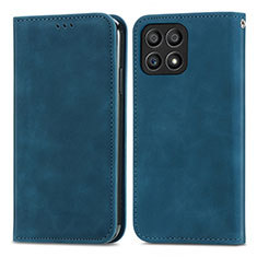 Coque Portefeuille Livre Cuir Etui Clapet S04D pour Huawei Honor X30i Bleu