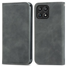 Coque Portefeuille Livre Cuir Etui Clapet S04D pour Huawei Honor X30i Gris