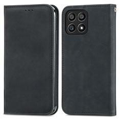 Coque Portefeuille Livre Cuir Etui Clapet S04D pour Huawei Honor X30i Noir