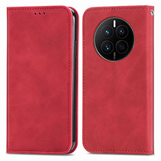 Coque Portefeuille Livre Cuir Etui Clapet S04D pour Huawei Mate 50E Rouge