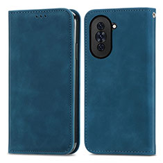 Coque Portefeuille Livre Cuir Etui Clapet S04D pour Huawei Nova 10 Bleu