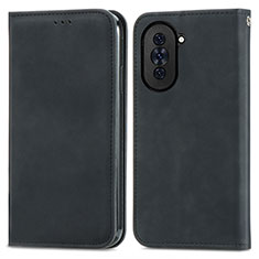 Coque Portefeuille Livre Cuir Etui Clapet S04D pour Huawei Nova 10 Noir