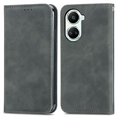 Coque Portefeuille Livre Cuir Etui Clapet S04D pour Huawei Nova 10 SE Gris