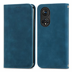 Coque Portefeuille Livre Cuir Etui Clapet S04D pour Huawei Nova 9 Bleu