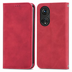 Coque Portefeuille Livre Cuir Etui Clapet S04D pour Huawei Nova 9 Pro Rouge