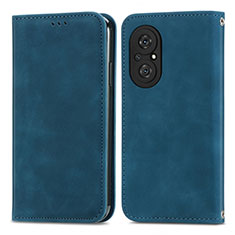 Coque Portefeuille Livre Cuir Etui Clapet S04D pour Huawei Nova 9 SE Bleu