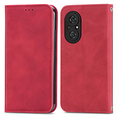 Coque Portefeuille Livre Cuir Etui Clapet S04D pour Huawei Nova 9 SE Rouge