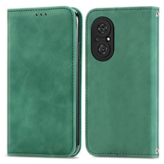 Coque Portefeuille Livre Cuir Etui Clapet S04D pour Huawei Nova 9 SE Vert