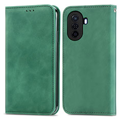 Coque Portefeuille Livre Cuir Etui Clapet S04D pour Huawei Nova Y70 Plus Vert