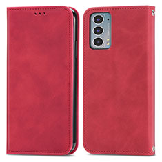 Coque Portefeuille Livre Cuir Etui Clapet S04D pour Motorola Moto Edge 20 5G Rouge