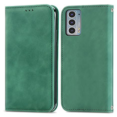 Coque Portefeuille Livre Cuir Etui Clapet S04D pour Motorola Moto Edge 20 5G Vert