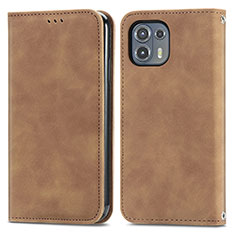 Coque Portefeuille Livre Cuir Etui Clapet S04D pour Motorola Moto Edge 20 Lite 5G Marron