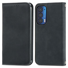 Coque Portefeuille Livre Cuir Etui Clapet S04D pour Motorola Moto Edge (2021) 5G Noir