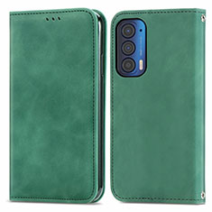 Coque Portefeuille Livre Cuir Etui Clapet S04D pour Motorola Moto Edge (2021) 5G Vert