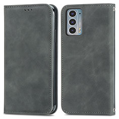 Coque Portefeuille Livre Cuir Etui Clapet S04D pour Motorola Moto Edge Lite 5G Gris