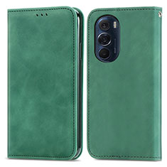 Coque Portefeuille Livre Cuir Etui Clapet S04D pour Motorola Moto Edge Plus (2022) 5G Vert