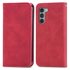 Coque Portefeuille Livre Cuir Etui Clapet S04D pour Motorola Moto Edge S30 5G Rouge