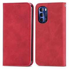 Coque Portefeuille Livre Cuir Etui Clapet S04D pour Motorola Moto G Stylus (2022) 4G Rouge