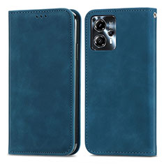 Coque Portefeuille Livre Cuir Etui Clapet S04D pour Motorola Moto G13 Bleu