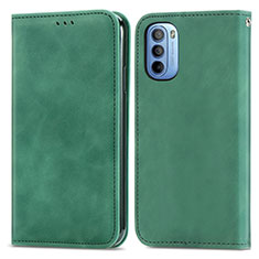 Coque Portefeuille Livre Cuir Etui Clapet S04D pour Motorola Moto G31 Vert