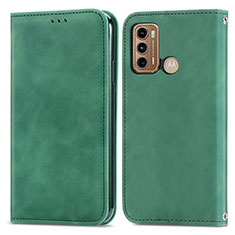 Coque Portefeuille Livre Cuir Etui Clapet S04D pour Motorola Moto G40 Fusion Vert