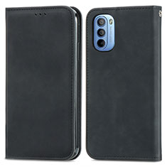 Coque Portefeuille Livre Cuir Etui Clapet S04D pour Motorola Moto G41 Noir