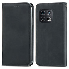 Coque Portefeuille Livre Cuir Etui Clapet S04D pour OnePlus 10 Pro 5G Noir