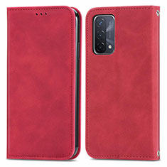 Coque Portefeuille Livre Cuir Etui Clapet S04D pour OnePlus Nord N200 5G Rouge