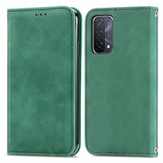 Coque Portefeuille Livre Cuir Etui Clapet S04D pour OnePlus Nord N200 5G Vert