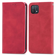 Coque Portefeuille Livre Cuir Etui Clapet S04D pour Oppo A16e Rouge