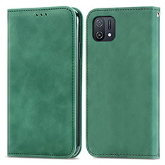 Coque Portefeuille Livre Cuir Etui Clapet S04D pour Oppo A16e Vert