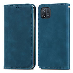 Coque Portefeuille Livre Cuir Etui Clapet S04D pour Oppo A16K Bleu