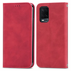 Coque Portefeuille Livre Cuir Etui Clapet S04D pour Oppo A54 4G Rouge