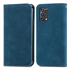 Coque Portefeuille Livre Cuir Etui Clapet S04D pour Oppo A74 4G Bleu