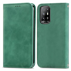 Coque Portefeuille Livre Cuir Etui Clapet S04D pour Oppo A94 5G Vert