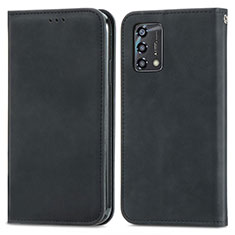 Coque Portefeuille Livre Cuir Etui Clapet S04D pour Oppo A95 4G Noir