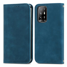 Coque Portefeuille Livre Cuir Etui Clapet S04D pour Oppo A95 5G Bleu