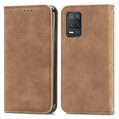 Coque Portefeuille Livre Cuir Etui Clapet S04D pour Realme 8 5G Marron