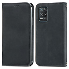 Coque Portefeuille Livre Cuir Etui Clapet S04D pour Realme 8 5G Noir