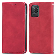 Coque Portefeuille Livre Cuir Etui Clapet S04D pour Realme 8 5G Rouge