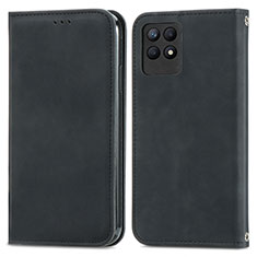 Coque Portefeuille Livre Cuir Etui Clapet S04D pour Realme 8i Noir