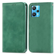 Coque Portefeuille Livre Cuir Etui Clapet S04D pour Realme 9 5G Vert