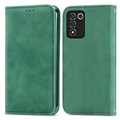 Coque Portefeuille Livre Cuir Etui Clapet S04D pour Realme 9 SE 5G Vert