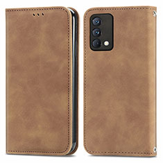 Coque Portefeuille Livre Cuir Etui Clapet S04D pour Realme GT Master 5G Marron