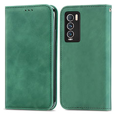 Coque Portefeuille Livre Cuir Etui Clapet S04D pour Realme GT Master Explorer 5G Vert