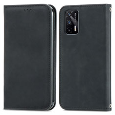 Coque Portefeuille Livre Cuir Etui Clapet S04D pour Realme GT Neo 2T 5G Noir