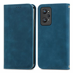 Coque Portefeuille Livre Cuir Etui Clapet S04D pour Realme GT2 5G Bleu