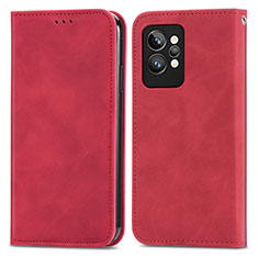 Coque Portefeuille Livre Cuir Etui Clapet S04D pour Realme GT2 Pro 5G Rouge